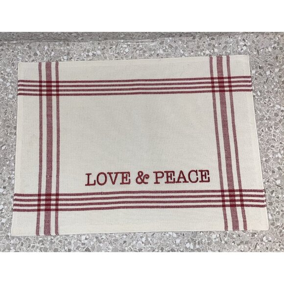 St Nicholas Square Christmas Placemats Red White Lot of 4 Unique Sayings Cotton - Picture 11 of 14